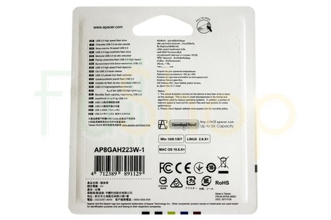 USB-флэш-накопитель APACER 8GB AH223 White (AP8GAH223W-1)