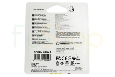 USB-флэш-накопитель APACER 8GB AH333 White (AP8GAH333W-1)