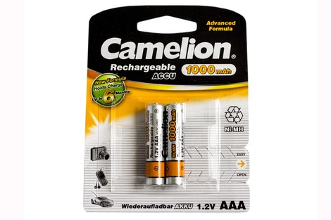 Аккумулятор Camelion AAA 1000mAh NiMh (2 шт.) Rechargeable Accu Advanced Formula (NH-AAA1000BP2)