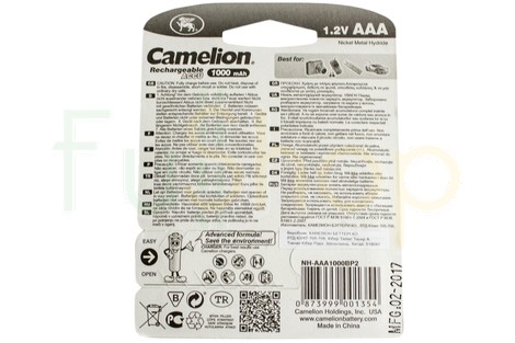 Акумулятор Camelion AAA 1000mAh NiMh (2 шт.) Rechargeable Accu Advanced Formula (NH-AAA1000BP2)