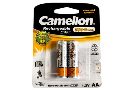 Аккумулятор Camelion AA 1500mAh NiMh (2 шт.) Rechargeable Accu Advanced Formula (NH-AA1500BP2)