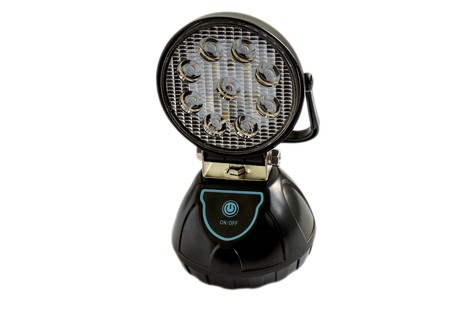 Світлодіодний ліхтар-прожектор WJ004-1-9XPE+аварійка (круглий)