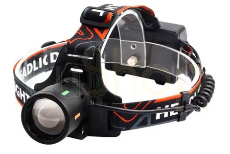 Налобний ліхтар BL-T207-TG (PM10-TG), Zoom, Type-C, 2*18650, алюмінієвий корпус