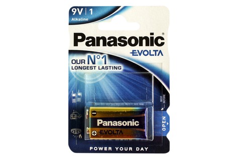 Батарейка Panasonic 9V (6LR61) Evolta (6LR61EGE/1BP)