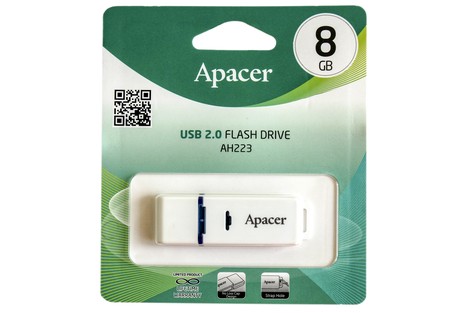 USB-флеш-накопичувач APACER 8GB AH223 White (AP8GAH223W-1)