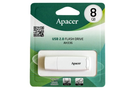 USB-флеш-накопичувач APACER 8GB AH336 White (AP8GAH336W-1)