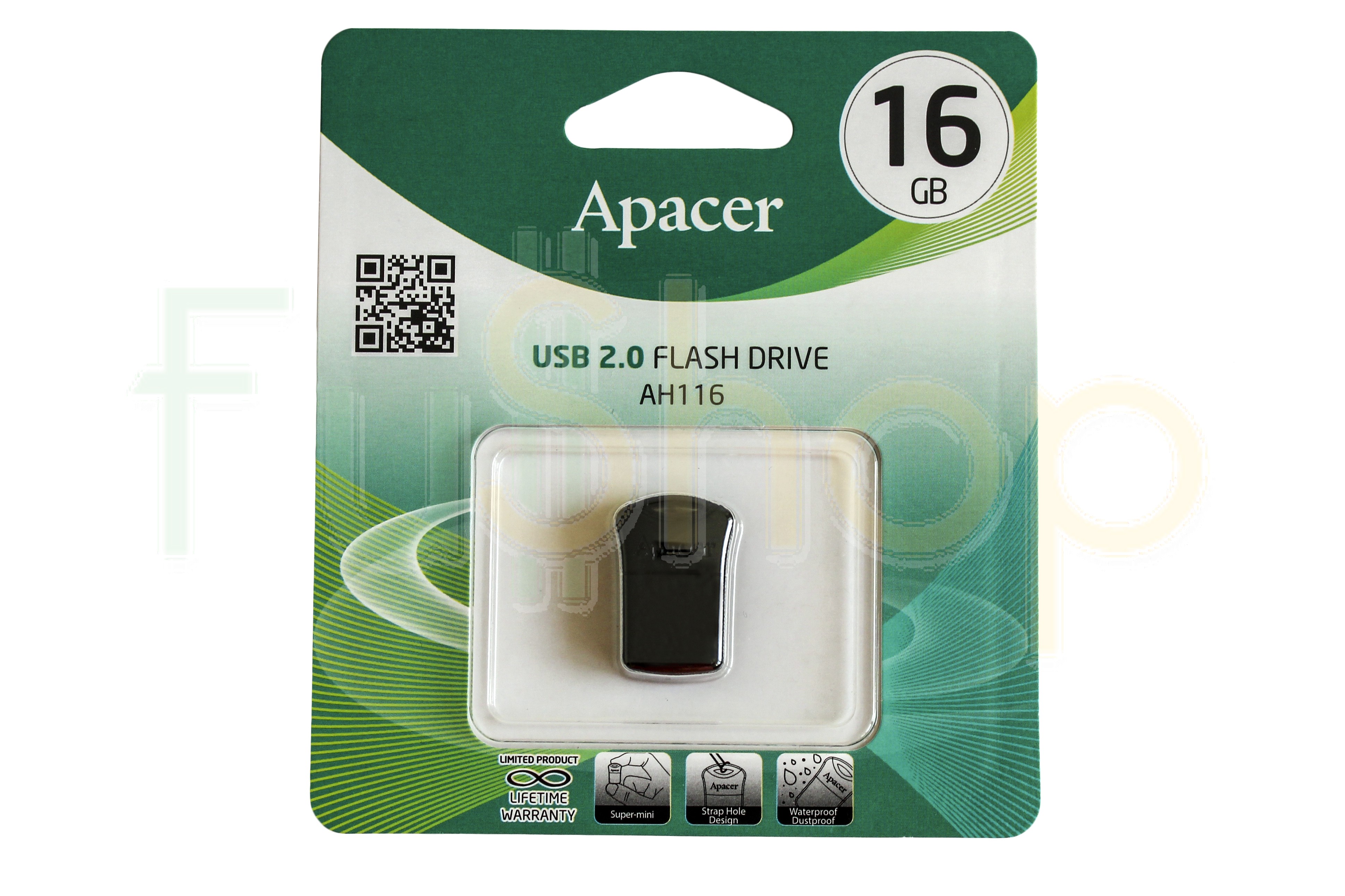 USB-флэш-накопитель APACER 16GB AH116 Super Mini Black (AP16GAH116B-1)