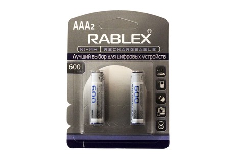 Акумулятор Rablex AAA 600mAh Ni-Mh Battery 1.2V (2 шт.)