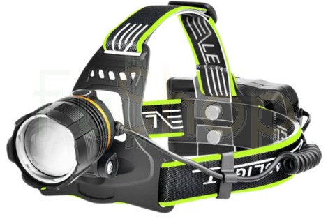 Налобний ліхтар BL-A13-3-P360, Zoom, PB, Type-C, 3*18650, алюмінієвий корпус