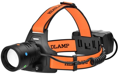 Налобний ліхтар BL-T210-TG (PM10-TG), Zoom, Type-C, 2*18650, алюмінієвий корпус