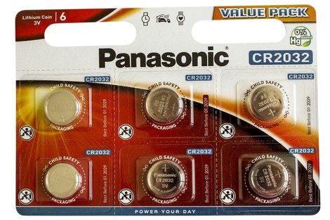 Батарейка Panasonic CR2032 Lithium Coin (CR-2032EL/6BP)