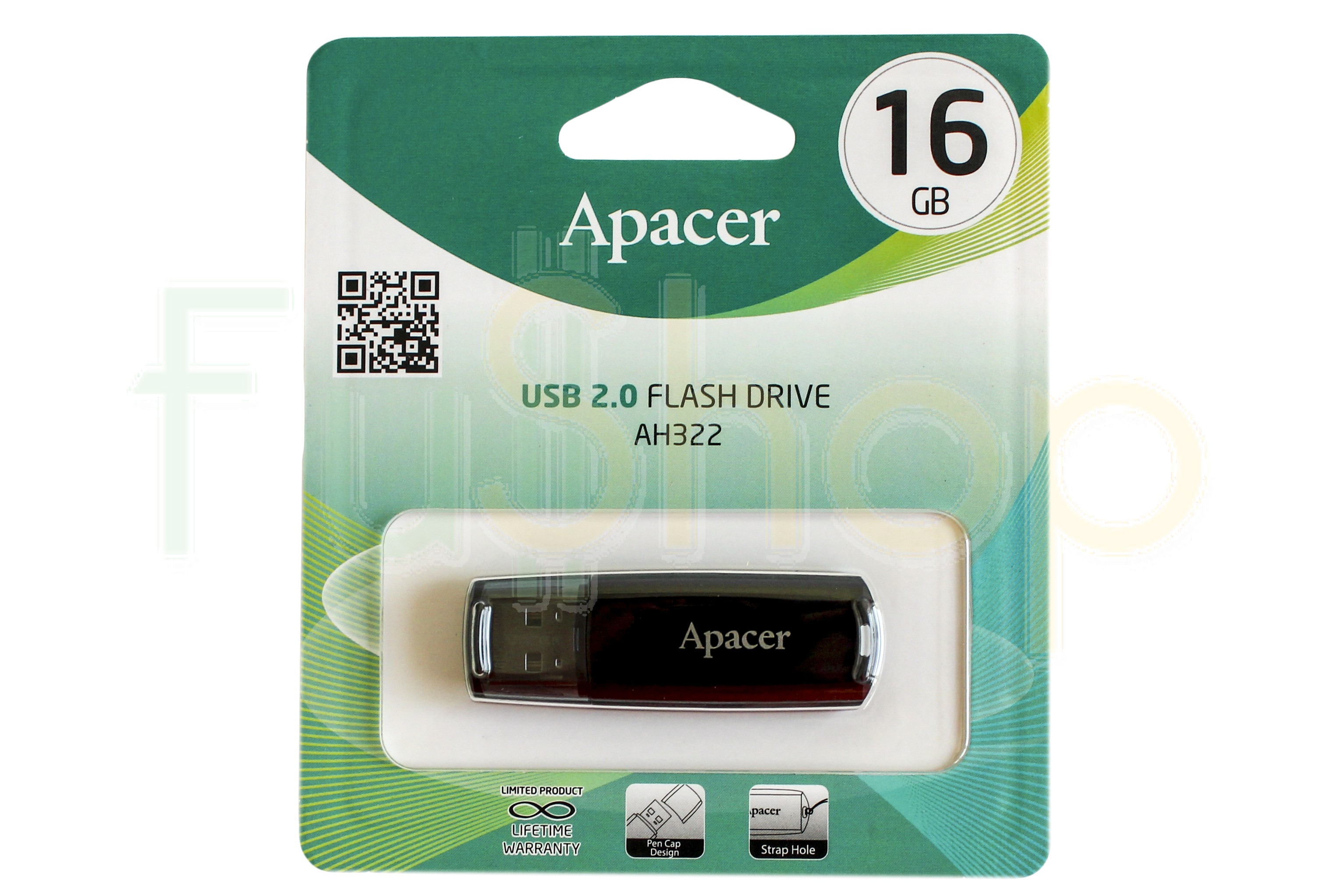 USB-флэш-накопитель APACER 16GB AH322 Black (AP16GAH322B-1)
