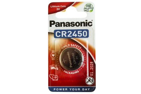 Батарейка Panasonic CR2450 Lithium Coin (CR-2450EL/1B)