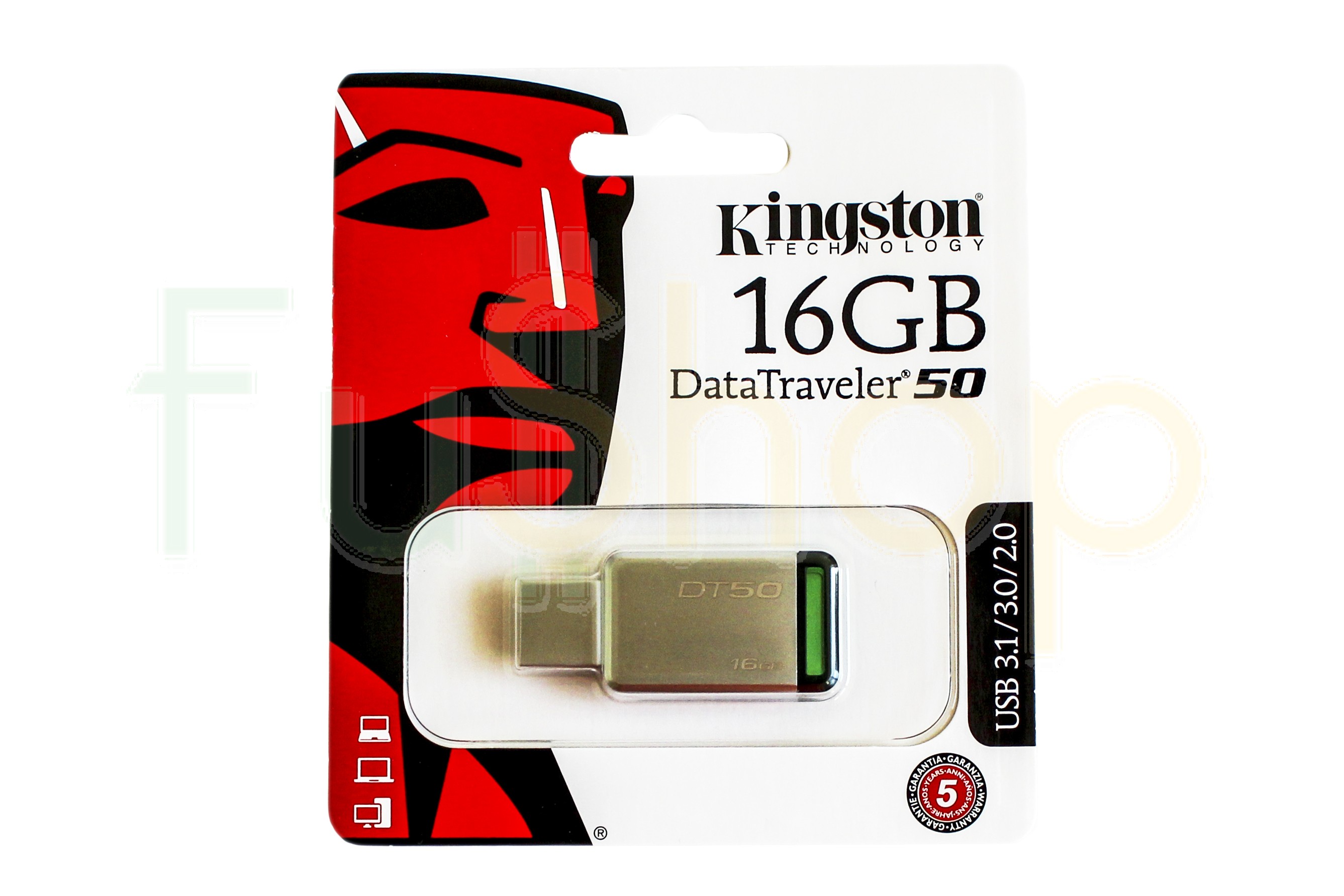 USB-флеш-накопичувач Kingston Data Traveler 16GB DT50 Metal