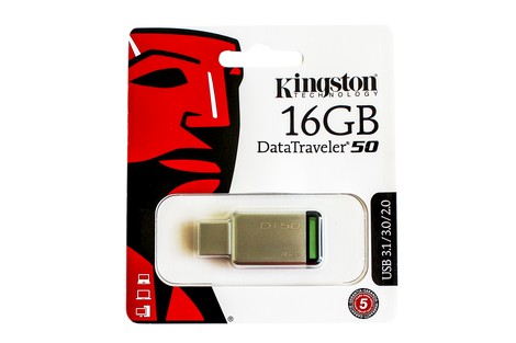 USB-флеш-накопичувач Kingston Data Traveler 16GB DT50 Metal