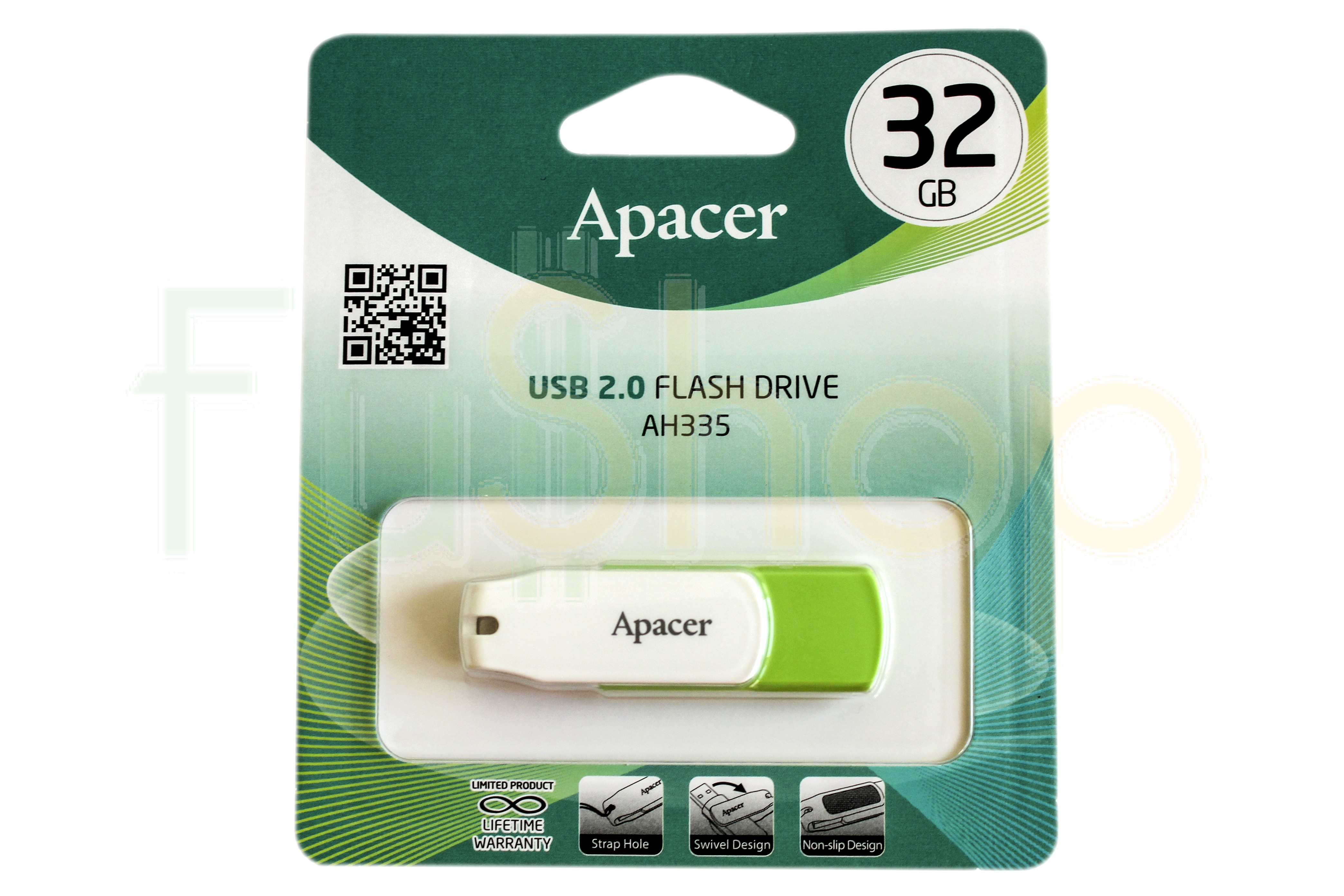 USB-флеш-накопичувач APACER 32GB AH335 Green (AP32GAH335G-1)