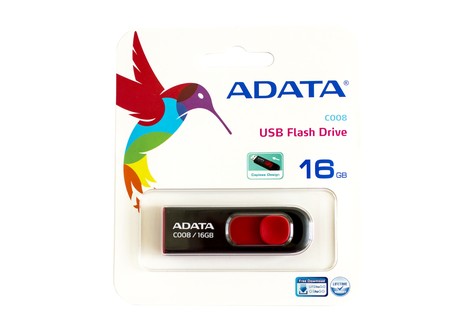 USB-флэш-накопитель A-DATA 16GB C008 Black/Red