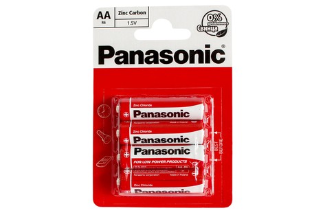 Батарейка Panasonic AA (R6) Red Zinc (R6RZ/4BP)