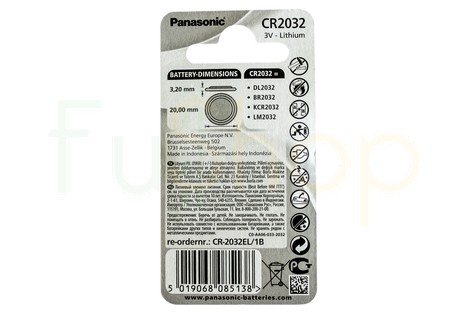 Батарейка Panasonic CR2032 Lithium Coin (CR-2032EL/1B)