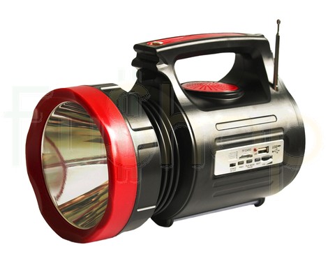 Ліхтар-прожектор Yajia YJ-1908T 10W+22LED USB Power Bank/FM/Solar