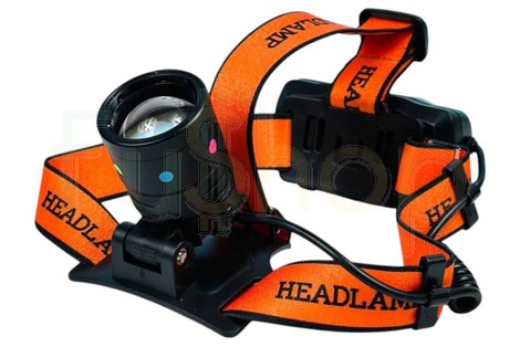 Налобний ліхтар BL-T210-TG (PM10-TG), Zoom, Type-C, 2*18650, алюмінієвий корпус