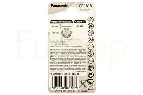 Батарейка Panasonic CR1616 Lithium Coin (CR-1616EL/1B)