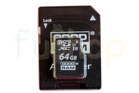 Карта пам’яті GOODRAM 64GB micro SDHC (UHS-1) class10 + SD Adapter (M1AA/64GB)