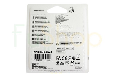 USB-флэш-накопитель APACER 32GB AH333 White (AP32GAH333W-1)