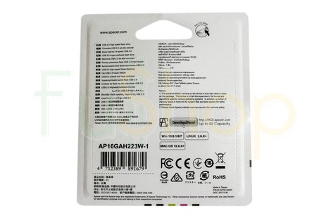 USB-флэш-накопитель APACER 16GB AH223 White (AP16GAH223W-1)