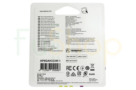 USB-флеш-накопичувач APACER 8GB AH333 White (AP8GAH333W-1)