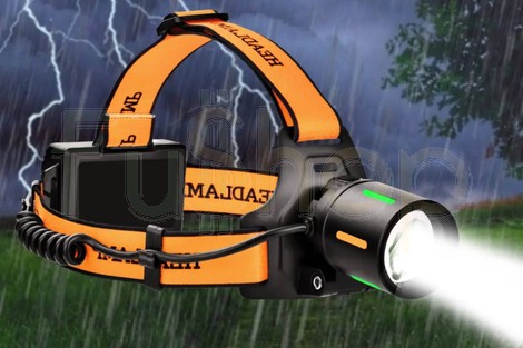 Налобний ліхтар BL-T67-TG (PM10-TG+СОВ), Zoom, Type-C, 3*18650, алюмінієвий корпус