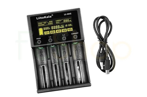 Зарядное устройство универсальное для АКБ LiitoKala Lii-M4S с функцией Power Bank