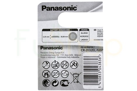 Батарейка Panasonic CR2032 Lithium Coin (CR-2032EL/6BP)