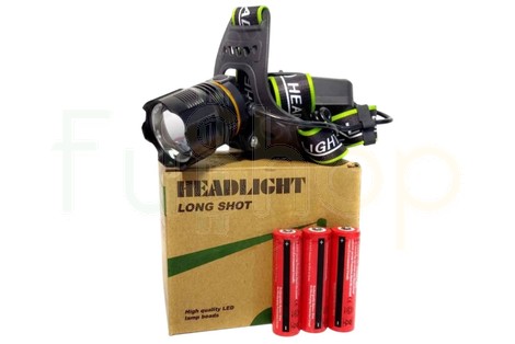 Налобний ліхтар BL-A13-3-P360, Zoom, PB, Type-C, 3*18650, алюмінієвий корпус