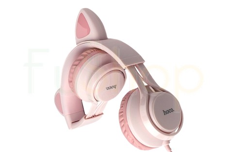 Проводные накладные наушники Hoco W36 Cat ear headphones with mic