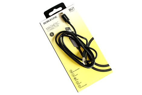 Магнитный USB кабель Borofone BU1 MagJet Lightning 1,2M 3.0А