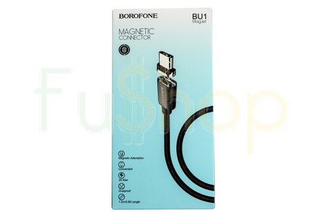 Магнітний USB кабель Borofone BU1 MagJet Type C 1,2M 3.0А