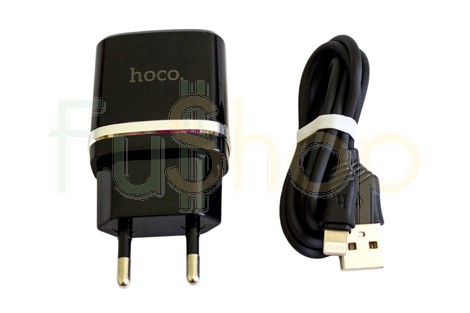 Мережевий зарядний пристрій Hoco C12 Dual USB Charger Lightning 2.4A