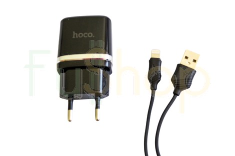 Мережевий зарядний пристрій Hoco C12 Dual USB Charger Lightning 2.4A