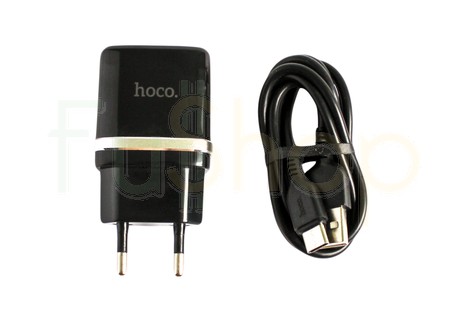 Мережевий зарядний пристрій Hoco C12 Dual USB Charger Type-C 2.4A