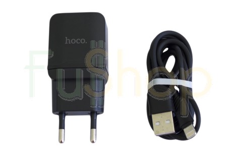 Мережевий зарядний пристрій Hoco C22А SET USB Charger Lightning 2.4A