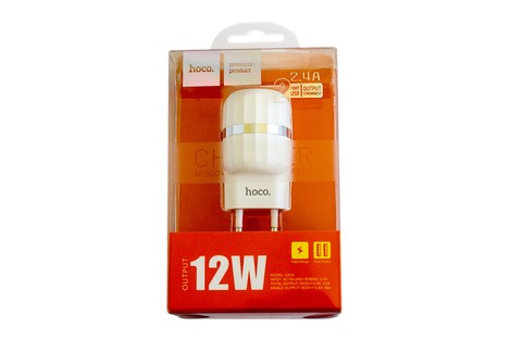 Сетевое зарядное устройство Hoco C41A Wisdom Dual USB Charger 2.4A 12W