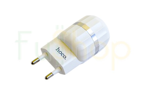 Сетевое зарядное устройство Hoco C41A Wisdom Dual USB Charger Set Lightning 2.4A 12W