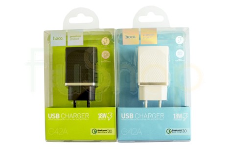 Мережевий зарядний пристрій Hoco C42A Vast Power QC3.0 Single Port Charger 3.0A 18W