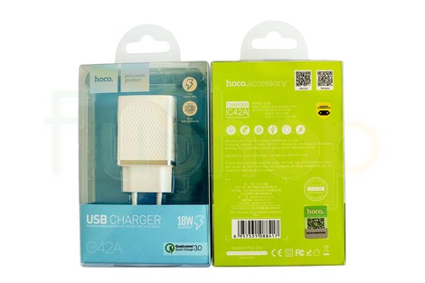 Мережевий зарядний пристрій Hoco C42A Vast Power QC3.0 Single Port Charger 3.0A 18W