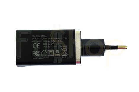 Мережевий зарядний пристрій Hoco C42A Vast Power QC3.0 Single Port Charger 3.0A 18W