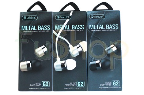 Вакуумні навушники Celebrat G2 Metal Bass Music Earphone