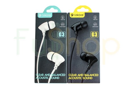 Вакуумні навушники Celebrat G3 Clear and Balanced Acoustic Sound