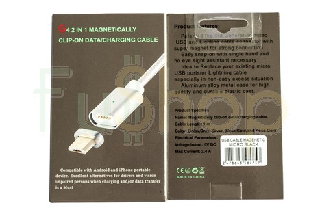 USB кабель Magnetically Clip-On Micro G4 1M 2.4А