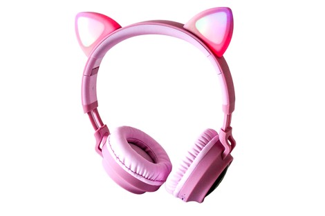 Бездротові Bluetooth навушники Hoco W27 Cat Ear Wireless Headphones з LED підсвіткою